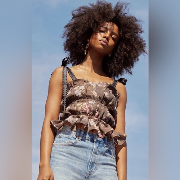 Brock Collection x H&M Lyocell-Blend Top Size Medium - Picture 2 of 8